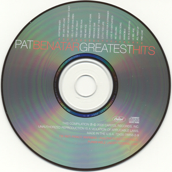 Pat Benatar : Greatest Hits (CD, Comp)