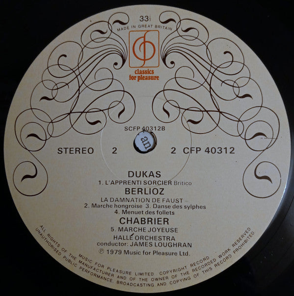 Maurice Ravel / Hallé Orchestra, James Loughran : Bolero And Works By Chabrier Dukas Berlioz (LP)