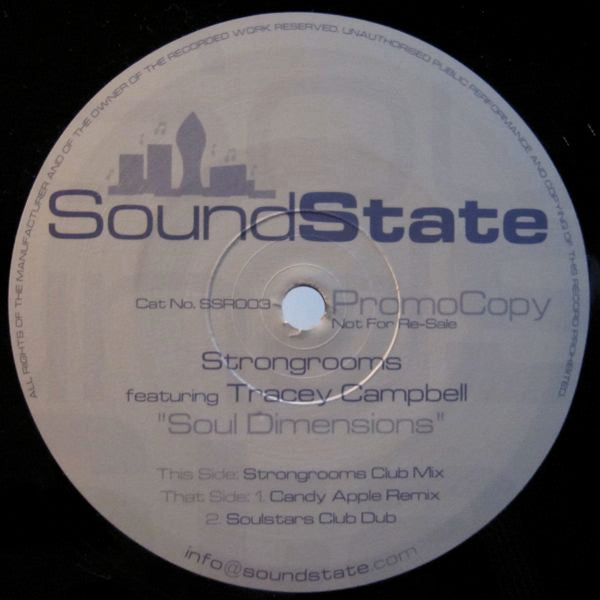 Strongrooms Featuring Tracey Campbell : Soul Dimensions (12", Promo)