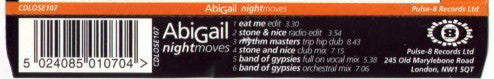 Abigail : Night Moves (CD, Single)