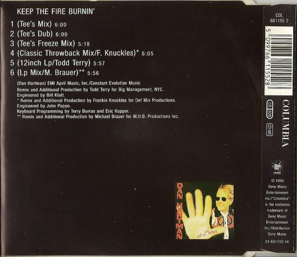 Dan Hartman Starring Loleatta Holloway : Keep The Fire Burnin' (CD, Maxi)
