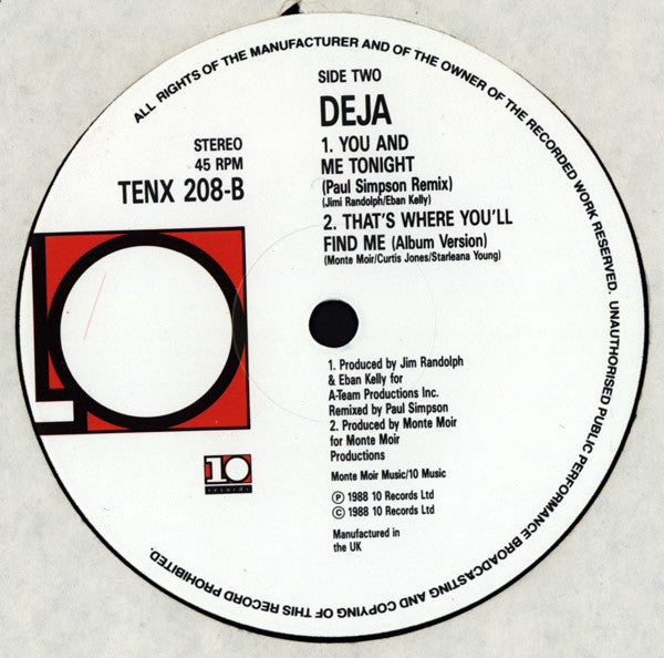 Déjà : That's Where You'll Find Me (12")