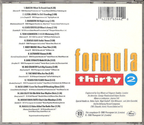 Various : Formula Thirty 2 (CD, Comp)