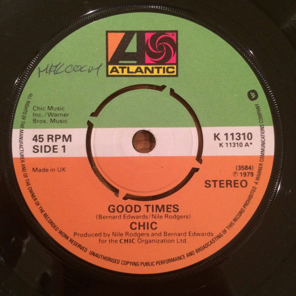 Chic : Good Times (7", Pus)