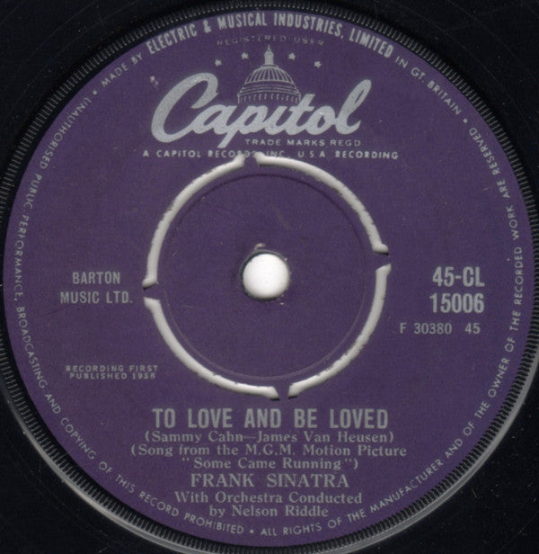 Frank Sinatra : To Love And Be Loved (7")