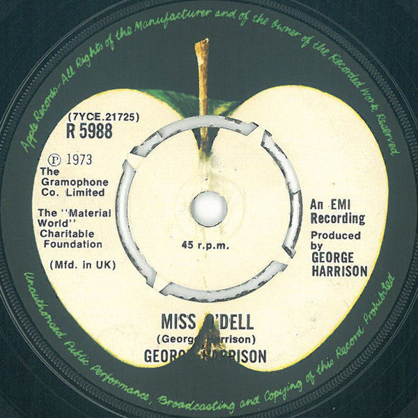 George Harrison : Give Me Love (Give Me Peace On Earth) (7", Single)