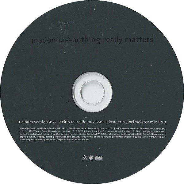 Madonna : Nothing Really Matters (CD, Single, CD1)