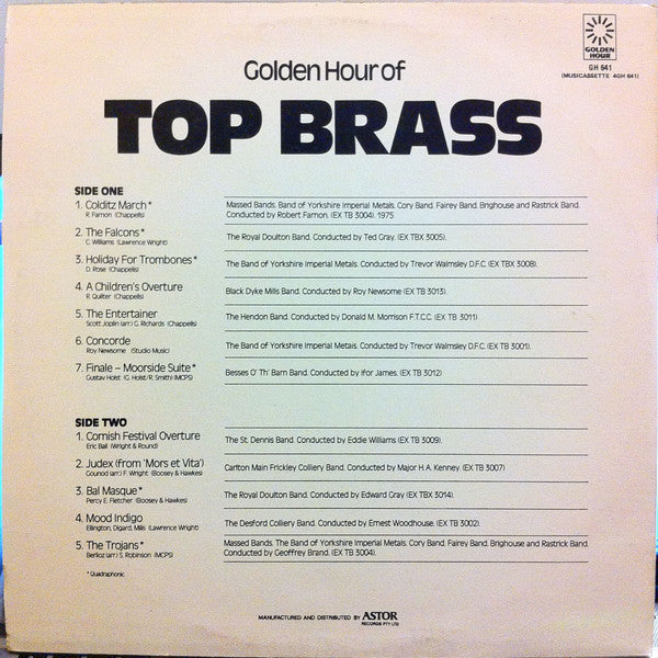 Various : Golden Hour Of Top Brass (LP, Comp)