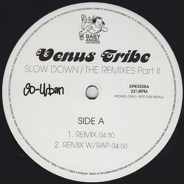 Venus Tribe : Slow Down (The Remixes Part II) (12", Promo)