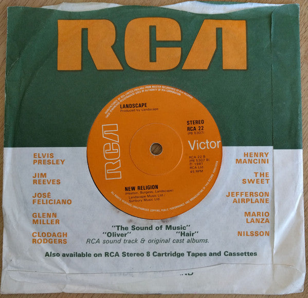 Landscape : Einstein A Go-Go (7", Single, Ora)