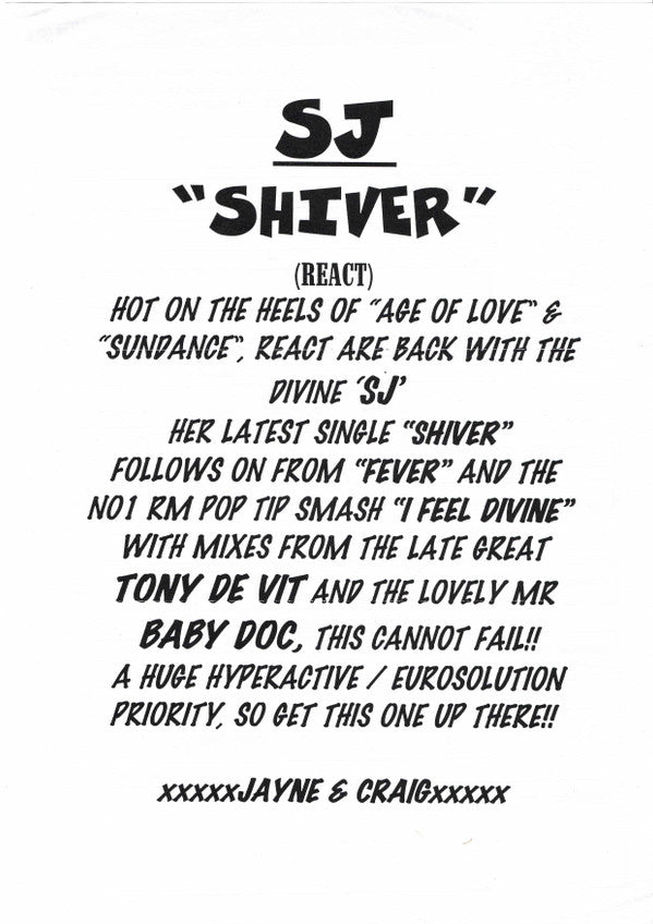 S-J : Shiver (12", Promo)