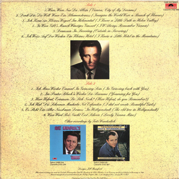 Fritz Wunderlich : Fritz Wunderlich In Vienna (LP, Album, RE)
