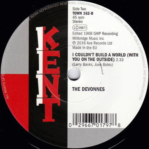 Alice Clark / The Devonnes : You Hit Me (Right Where It Hurt Me) / I Couldn't Build A World (With You On The Outside) (7", Single)