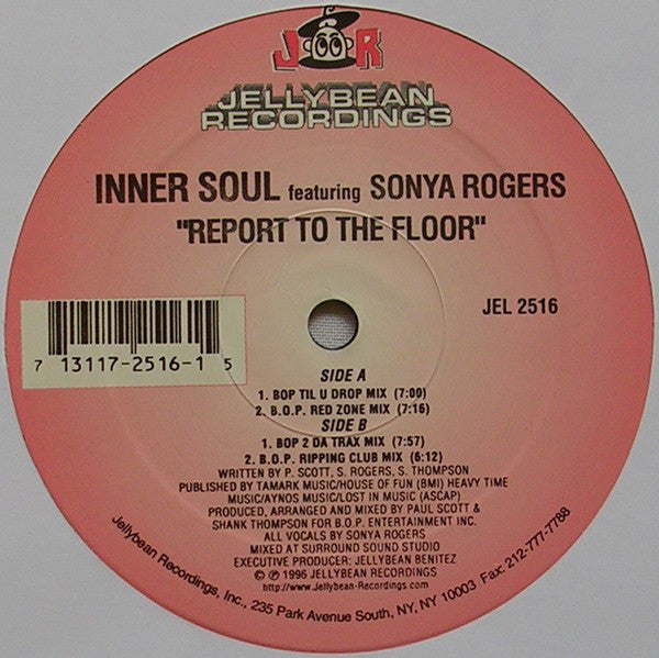 Inner Soul (7) Featuring Sonya Rogers : Report To The Floor (12")