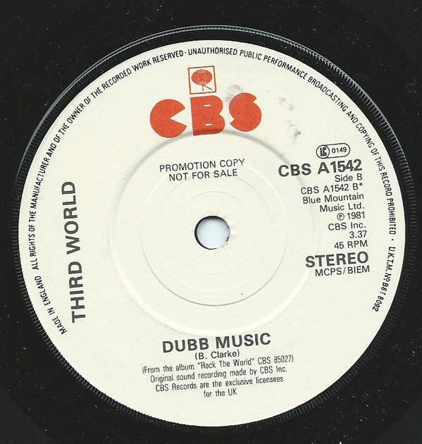 Third World : Standing In The Rain (7", Promo)