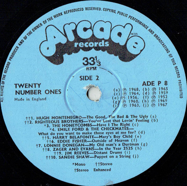 Various : 20 Number 1's (LP, Comp, Mono, RM, Blu)