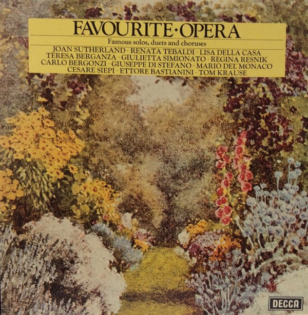 Various : Favourite Opera (Famous Solos, Duets And Choruses) (2xLP, Comp)