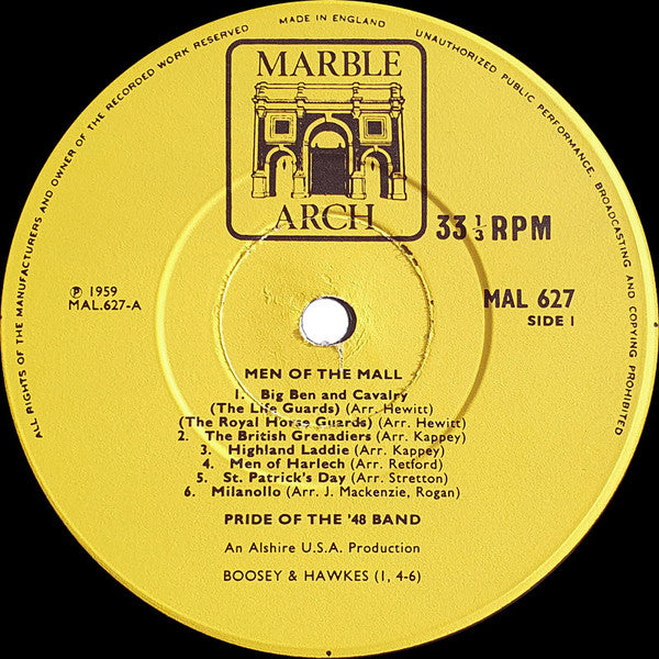 The Pride Of The '48 Band : Men Of The Mall (LP, Mono)