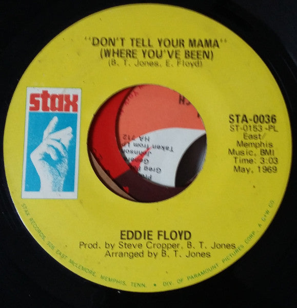 Eddie Floyd : Don't Tell Your Mama (Where You've Been) / Consider Me (7", PL )
