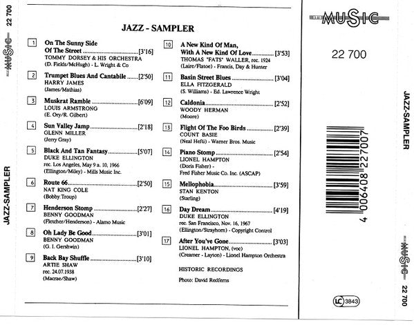 Various : It's Jazz (CD, Comp, Smplr)