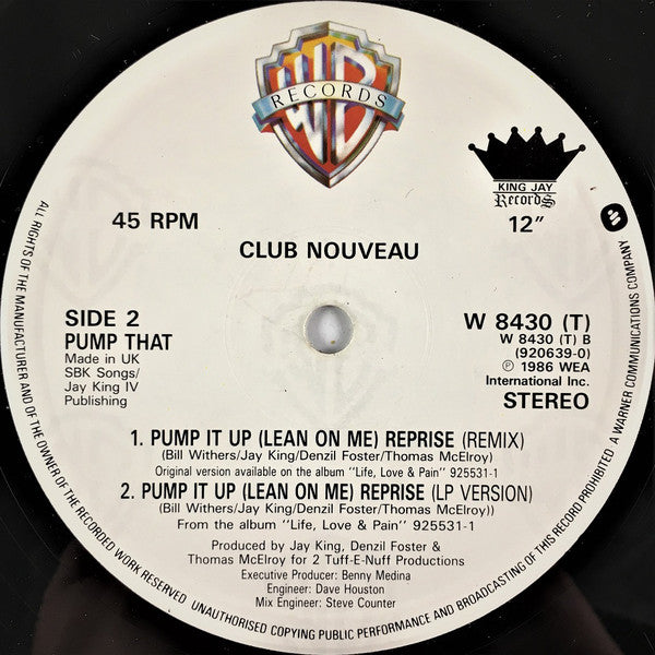 Club Nouveau : Lean On Me (12")