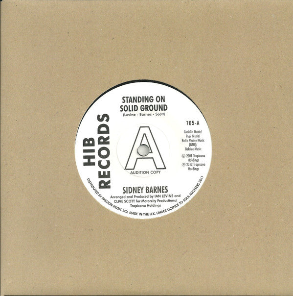 Sidney Barnes : Standing On Solid Ground (7", Promo, RE)