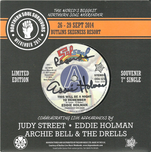Eddie Holman / Double Exposure : This Will Be A Night To Remember / Ten Percent (7", Ltd)
