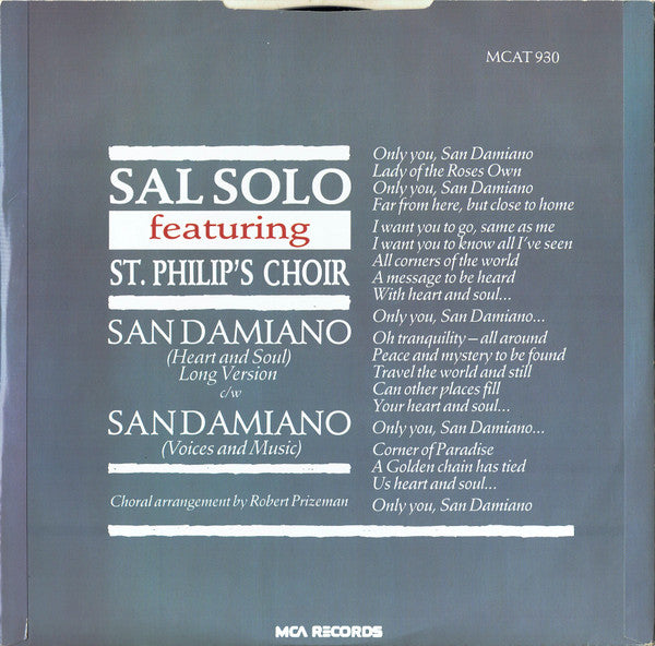 Sal Solo : San Damiano (Heart & Soul) (12")