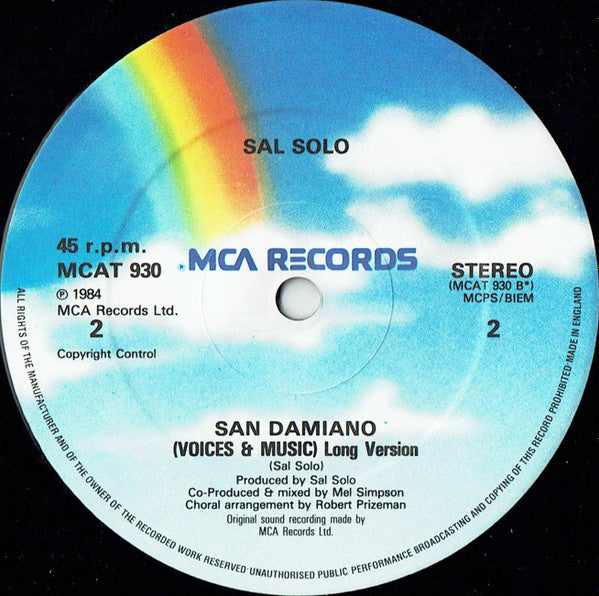 Sal Solo : San Damiano (Heart & Soul) (12")