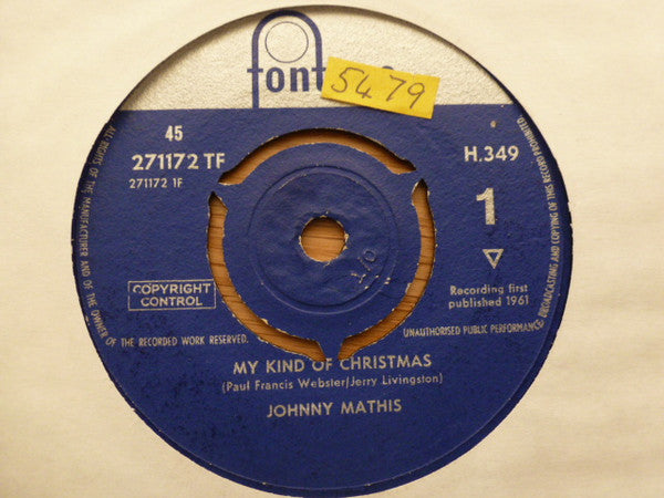 Johnny Mathis : My Kind Of Christmas (7", Single)