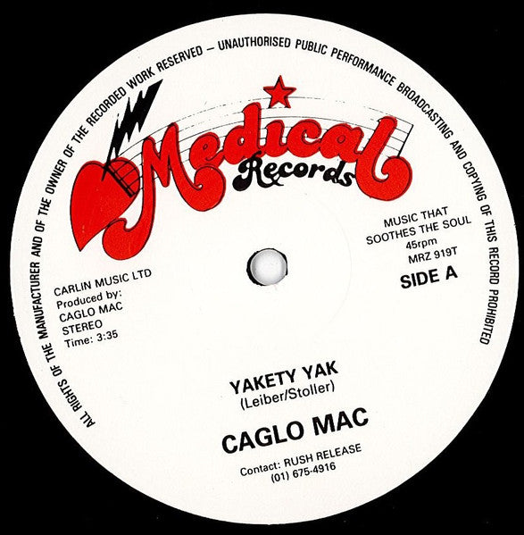 Caglo Mac : Yakety Yak (12", Single)