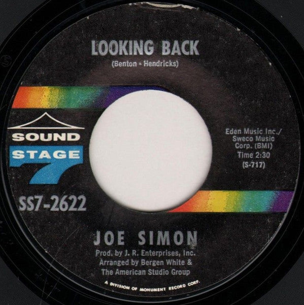 Joe Simon : Looking Back / Standing In The Safety Zone (7", Single)