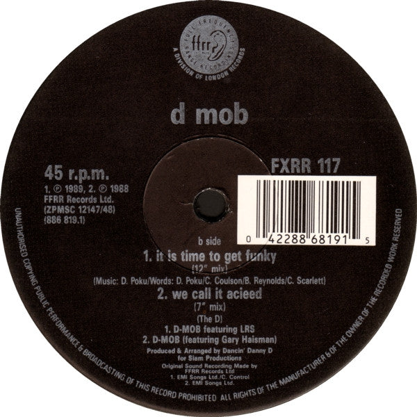 D Mob Featuring Cathy Dennis : C'Mon And Get My Love (Remix) (12")