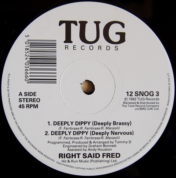 Right Said Fred : Deeply Dippy (12", Single)