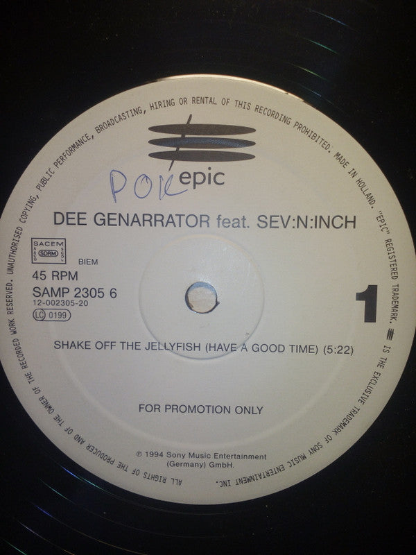 Dee Genarrator, Sev:N:Inch : Shake Off The Jellyfish (12", Promo)