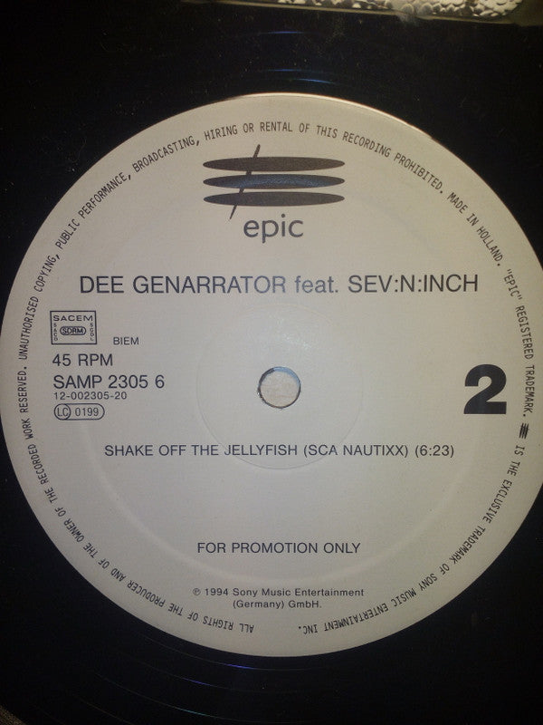Dee Genarrator, Sev:N:Inch : Shake Off The Jellyfish (12", Promo)