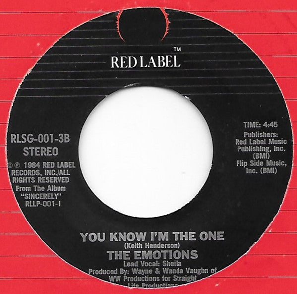 The Emotions : Are You Through With My Heart (7", Single)