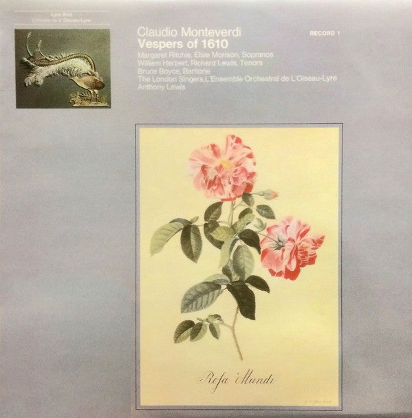 Claudio Monteverdi - Margaret Ritchie / Elsie Morison / William Herbert / Richard Lewis (3) / Bruce Boyce / St. Anthony Singers / Ensemble Orchestral De L'Oiseau-Lyre, Anthony Lewis (2) : Vespers Of 1610 (LP)