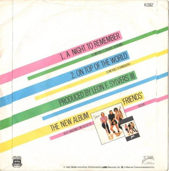 Shalamar : A Night To Remember (7", Single, Pap)