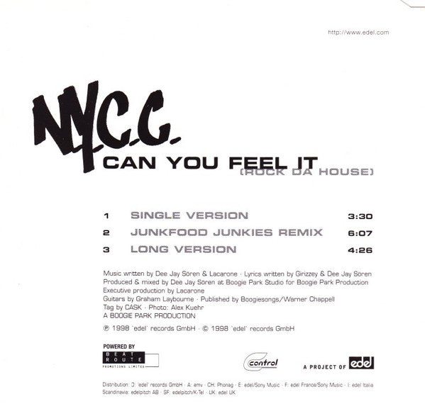 N.Y.C.C. : Can You Feel It (Rock Da House) (CD, Maxi)