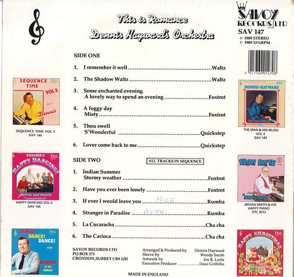 Dennis Hayward Orchestra : This Is Romance (LP)