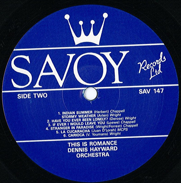 Dennis Hayward Orchestra : This Is Romance (LP)