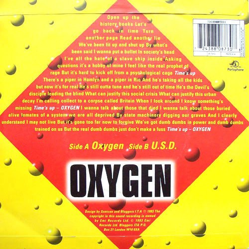Blaggers ITA : Oxygen (7", Single, Yel)