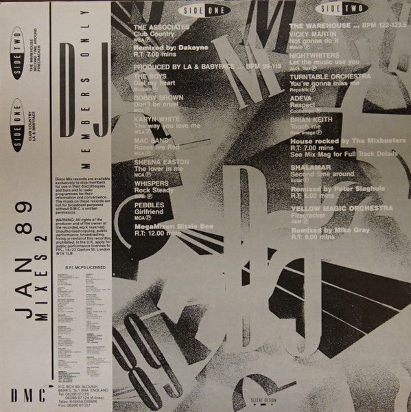 Various : January 89 - Mixes 2 (12")