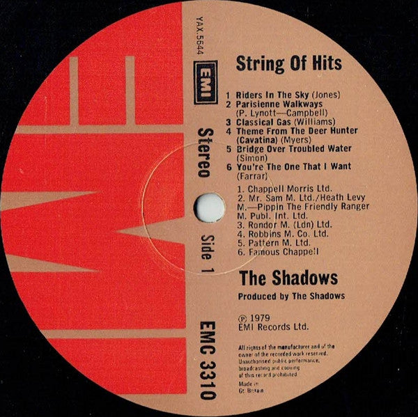 The Shadows : String Of Hits (LP, Album, Bro)