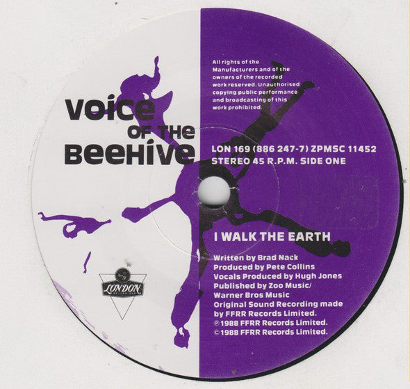 Voice Of The Beehive : I Walk The Earth (7", Single)