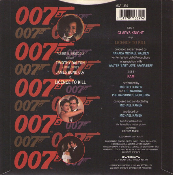 Gladys Knight : Licence To Kill (7", Single, Gol)