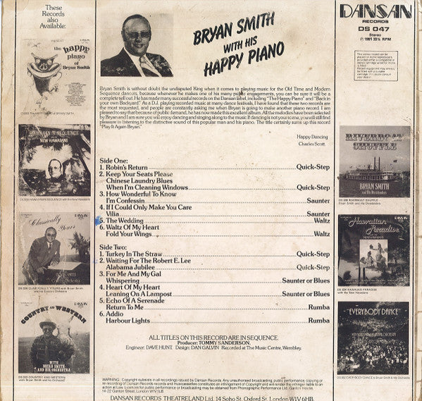 Bryan Smith (10) : Play It Again (LP)