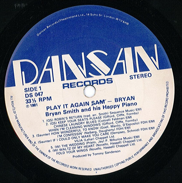 Bryan Smith (10) : Play It Again (LP)
