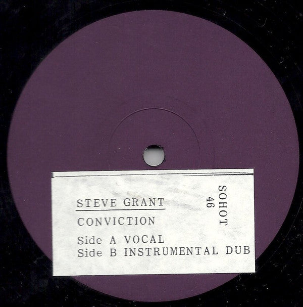 Steve Grant (3) : Conviction (12", Maxi, Promo)